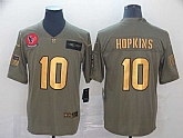 Nike Texans 10 DeAndre Hopkins 2019 Olive Gold Salute To Service Limited Jersey,baseball caps,new era cap wholesale,wholesale hats